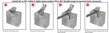ABB Installation Products Steel City® Double Snap-In Connectors
